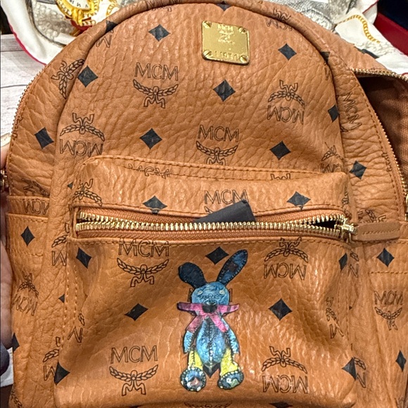 Rare! MCM Limited edition Rabbit Backpack mini phone bag casual bag travel bag